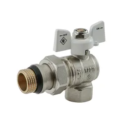 Кран кульовий з американкою Nolf classic NFC.983-06-1/2" FM ГШМ WHITE кутовий "антипротікання" (NF3162)