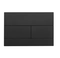 Панель змиву Koer KT-0603-05 240x160x10mm пластикова, кнопка лінійна (колір чорний матовий) (KR5320)