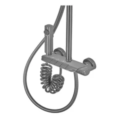 Душова колона зі змішувачем Mixxus Premium MARLIN 009-J GRAPHITE з кнопкою перемикання, 4 режими (MI6831)