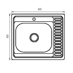 Мийка кухонна Zerix Z6060L-08-180MD (micro decor) (ZS0587)