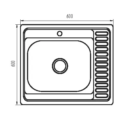 Мийка кухонна Zerix Z6060L-08-180MD (micro decor) (ZS0587)