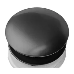 Донний клапан для раковини Zerix BV-01 BLACK 1 1/4'' з переливом автоматичний СLICK-СLACK (Колір чорний) (ZX6016)