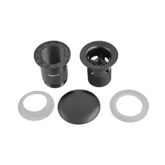 Донний клапан для раковини Zerix BV-01 BLACK 1 1/4'' з переливом автоматичний СLICK-СLACK (Колір чорний) (ZX6016)