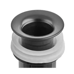 Донний клапан для раковини Zerix BV-01 BLACK 1 1/4'' з переливом автоматичний СLICK-СLACK (Колір чорний) (ZX6016)