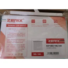 Шторка для ванної Zerix SCP-003-180x180 з PEVA (поліетиленвінілацетату) (Візерунок "Краплі") (ZX5002)