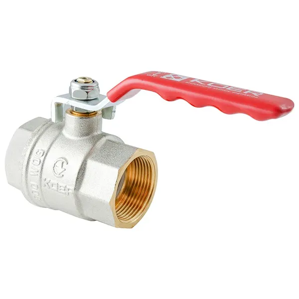 Кран кульовий ГГВ Koer Extreme KE.214-15 - 1/2" FF ручка "важіль" червона (KR5744)
