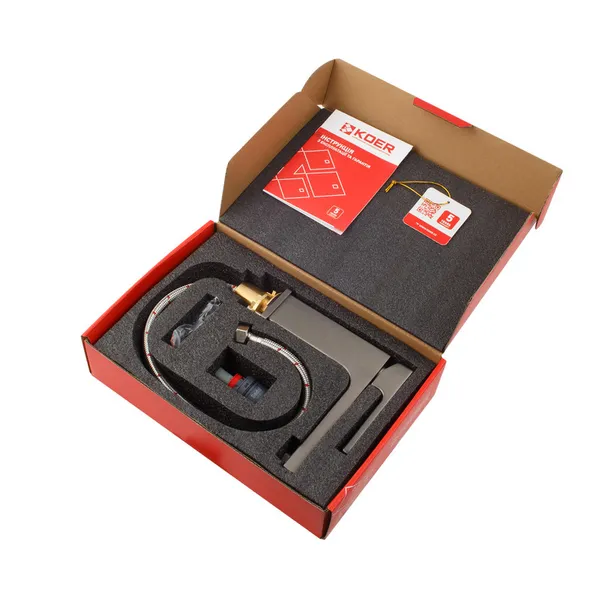 Змішувач для умивальника Koer KB-10009-07 (Колір графіт) (KR5976)
