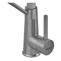 Змішувач для кухні з силіконовим виливом Zerix FUL-017 Graphite Refl.Gray з нерж. сталі SUS304 (кол.графіт) (ZX5996)