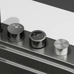 Мийка Zerix ZH7548-SET-03 Nano-Black з вбудованим змішувачем з нерж. сталі (ZM5577)