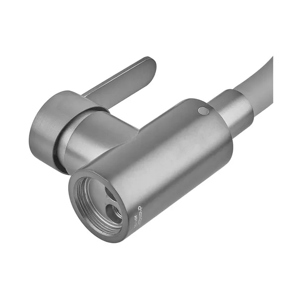 Змішувач для кухні з силіконовим виливом Champion EZA-011 Graphite REFL.Gray з нерж.сталі (вилив сірий) (CH6566)
