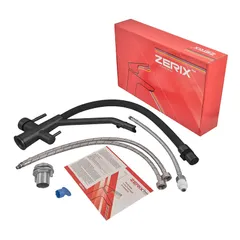 Змішувач для кухні з силіконовим виливом Zerix MAG-021 Black Refl.Black з нерж. сталі SUS304 з виходом для пит.води (ZX6006)