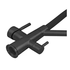 Змішувач для кухні з силіконовим виливом Zerix MAG-021 Black Refl.Black з нерж. сталі SUS304 з виходом для пит.води (ZX6006)