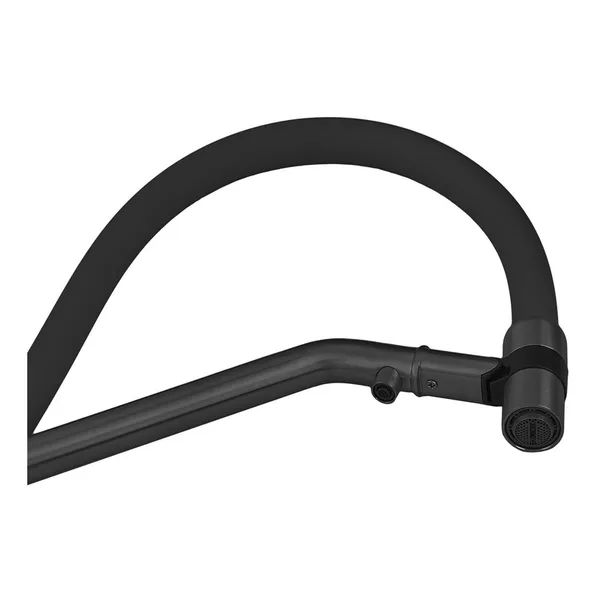 Змішувач для кухні з силіконовим виливом Zerix MAG-021 Black Refl.Black з нерж. сталі SUS304 з виходом для пит.води (ZX6006)