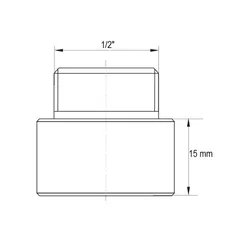 Подовжувач 1/2" 15мм (хром) Koer KF.E06-15.CHR (KF0093)