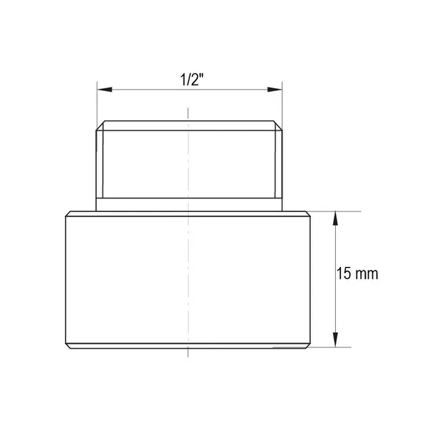 Подовжувач 1/2" 15мм (хром) Koer KF.E06-15.CHR (KF0093)