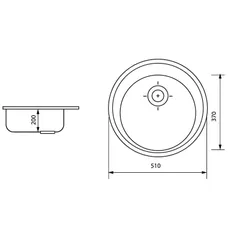 Мийка кухонна Zerix ZS-510R-12 Коричнева (ZX4536)