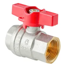 Кран кульовий ГГМ Koer Extreme KE.217-15 - 1/2" FF  ручка "метелик" червона (KR5756)