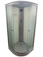 Бокс душовий без гідромасажу Mixxus STRONG SB02-90x90x215-FB SATIN з низьким піддоном (MI6886)