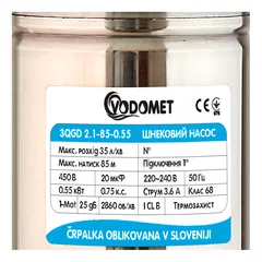 Насос глибинний шнековий Vodomet 3QGD 2.1-85-0.55 (VO0007)