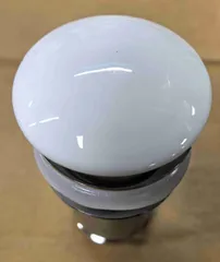 Донний клапан для раковини Koer PW-07-11 1 1/4'' з переливом автоматичний СLICK-СLACK (Біла керам.накл.) (KR5784)