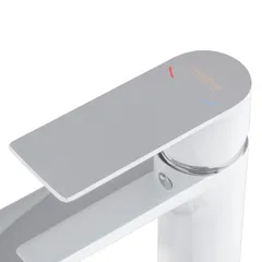 Змішувач для умивальника HAIBA ALEX 001 HIGH WHITE-CHROME (HB9564)