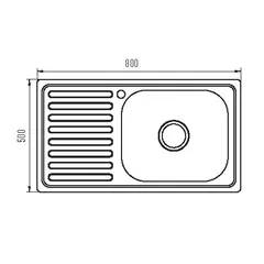 Мийка кухонна Zerix Z8050R-06-160MD (micro decor) (ZS0599)