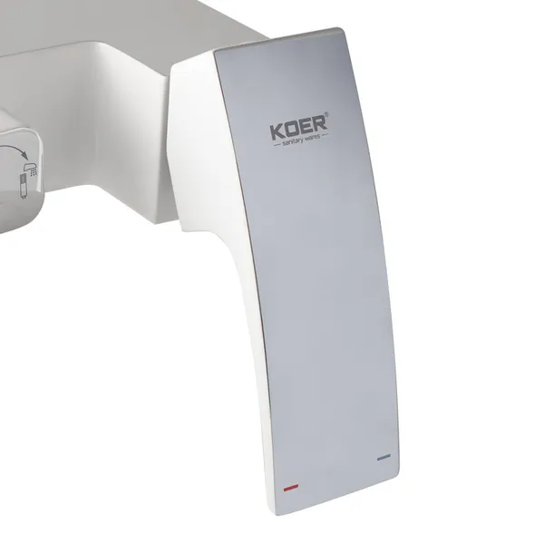 Душова колона KOER KB-56007-04 зі змішувачем, 3 функції (Колір хром+білий) (KR5159)