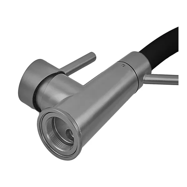 Змішувач для кухні з силіконовим виливом Zerix FUL-017 Graphite Refl.Black з нерж. сталі SUS304 (кол.графіт) (ZX5995)
