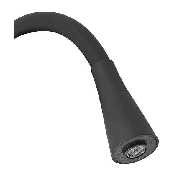 Змішувач для кухні Zerix Atrium-011-T Graphite Refl.Black (Колір графіт+силік.вилив чорний) (ZX6106)