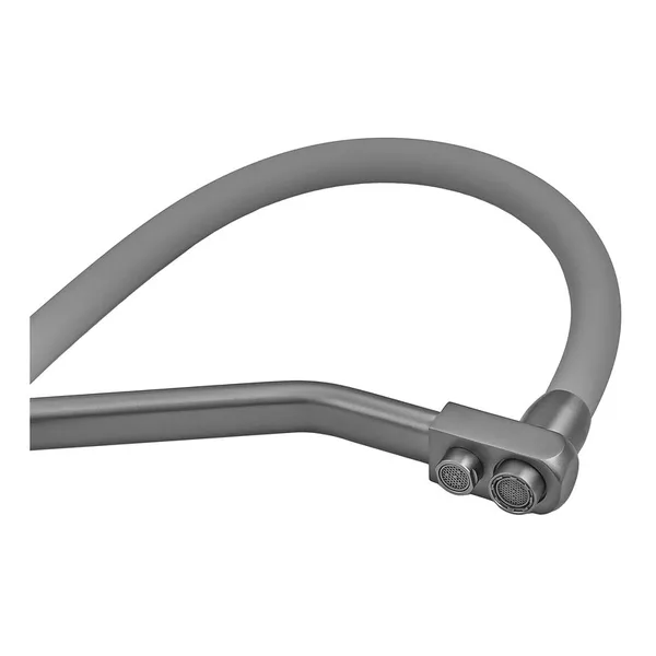 Змішувач для кухні з силіконовим виливом Zerix FUL-021 Graphite Refl.Gray з нерж. сталі SUS304 з виходом для пит.води (ZX6000)