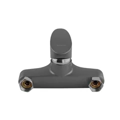 Змішувач для ванни Plamix CEZAR-009 EURO SET Graphite, зі шлангом, лійкою та кронштейном (PM0694)