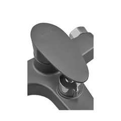 Змішувач для ванни Plamix CEZAR-009 EURO SET Graphite, зі шлангом, лійкою та кронштейном (PM0694)
