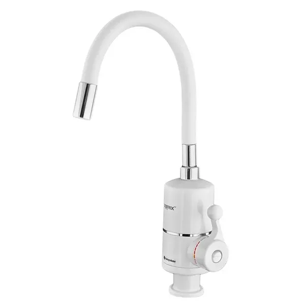 Проточний водонагрівач Zerix ELW06-F-WHITE 3,3 kW силіконовий вилив, на мийку (ZX5857)