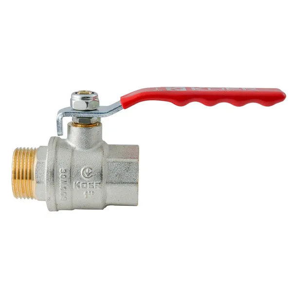 Кран кульовий ГШВ Koer Extreme KE.215-25 - 1" FM ручка "важіль" червона (KR5752)