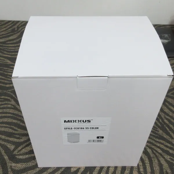 Відро для сміття з плавним закриттям квадратне Mixxus Style-TC0106 SS Color 6л колір наржавійка (MI7092)