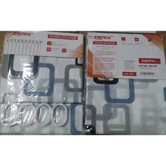 Шторка для ванної Zerix SCP-002-180x180 з PEVA (поліетиленвінілацетату) (Візерунок "Квадрати" синьо-блакитні) (ZX5001)