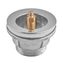 Донний клапан для раковини Zerix BV-03 1 1/4''  універсальний (з/без перел) СLICK-СLACK (Колір хром) (ZX6019)