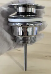 Донний клапан для раковини Zerix BV-03 1 1/4''  універсальний (з/без перел) СLICK-СLACK (Колір хром) (ZX6019)