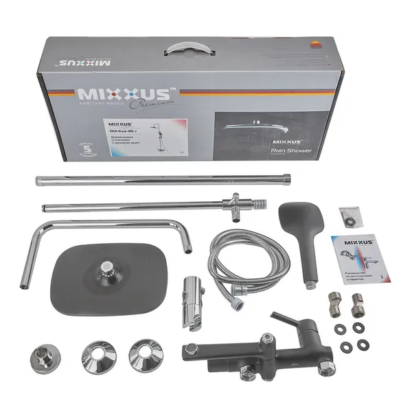 Душова колона із змішувачем Mixxus Premium Edem 009-J (Black) (MI5842)