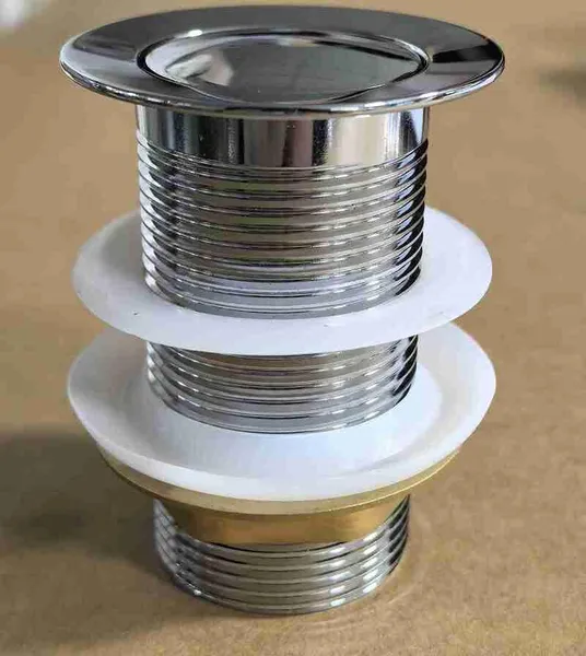 Донний клапан для раковини Zerix BV-06 1 1/4''  без переливу автоматичний СLICK-СLACK (Колір хром) (ZX6023)
