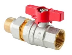 Кран з американкою Koer Extreme KE.227-15 - 1/2" ручка "метелик" червона (KR5765)