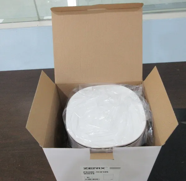 Відро для сміття з плавним закриттям овальне Zerix Prime-TC0105 White 5л колір білий (ZX5901)