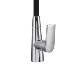 Змішувач для кухні Mixxus Premium Matis 011-T (NUT) Refl.Black (Колір хром+силік.вилив чорний) (MI8266)