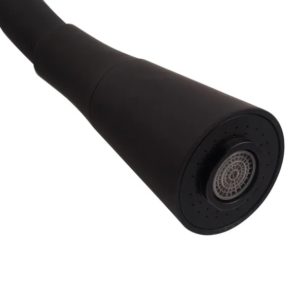 Змішувач для кухні Mixxus SEO-011-T Graphite Refl.Black з нерж.сталі SUS304 (Кол.графіт+сил.вилив чорний) (MI8434)