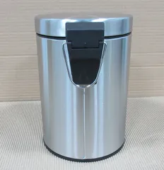 Відро для сміття кругле Zerix Solo-TC0103 SS Color 3 л колір нержавійка (ZX5895)