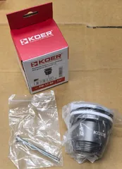 Донний клапан для раковини Koer PW-11-07 1 1/4''  універсальний (з/без перел) СLICK-СLACK (Колір графіт) (KR5793)