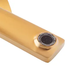 Змішувач для умивальника високий Haiba KUBUS 001 (HIGH) BRUSHED GOLD (HB9623)