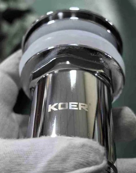 Донний клапан для раковини Koer PW-07-01 1 1/4'' з переливом автоматичний СLICK-СLACK (Колір хром) (KR5782)