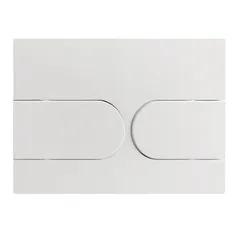 Панель змиву Koer KT-0604-03 240x160x10mm пластикова, кнопка закруглена (колір білий) (KR5322)