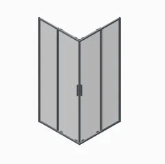 Душова кабіна без піддону Koer SR SC10-90x90x195-TR-12 прозоре скло Easy Clean 6мм, матове золото (KR5943)